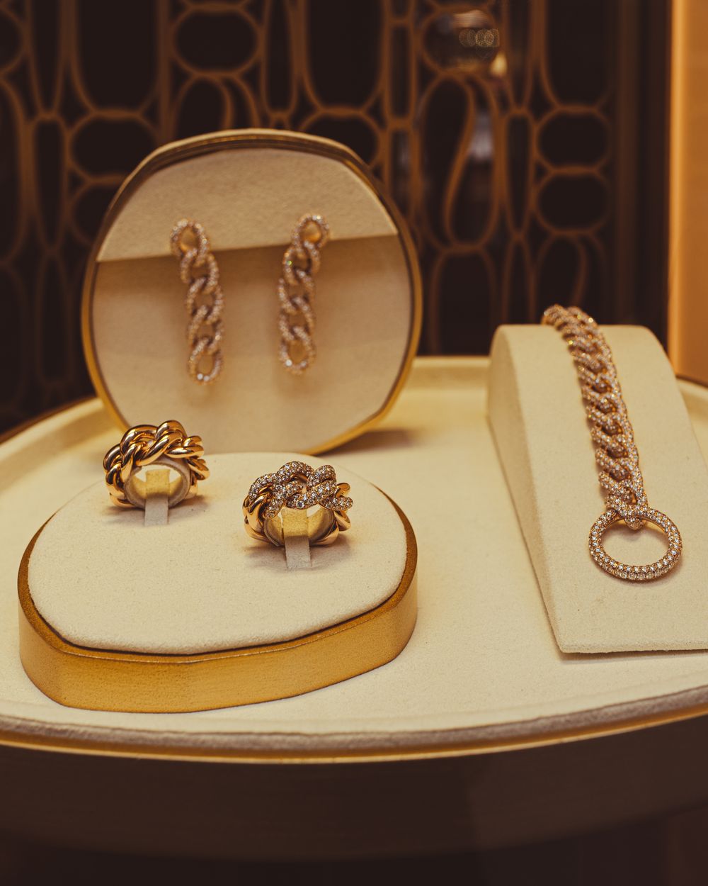 Joias de ouro em exposição